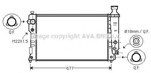 AVA QUALITY COOLING PE2127 Радіатор, охолодження двигуна