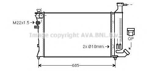 AVA QUALITY COOLING PE2136 Радіатор, охолодження двигуна