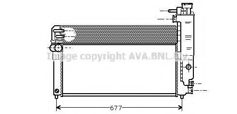 AVA QUALITY COOLING PE2138 Радіатор, охолодження двигуна