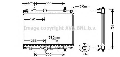 AVA QUALITY COOLING PE2200 Радіатор, охолодження двигуна