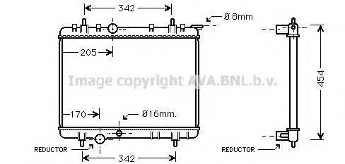 AVA QUALITY COOLING PE2219 Радіатор, охолодження двигуна