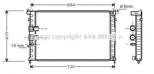 AVA QUALITY COOLING PE2231 Радіатор, охолодження двигуна