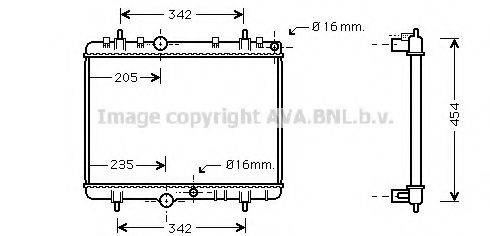 AVA QUALITY COOLING PE2241 Радіатор, охолодження двигуна