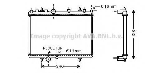 AVA QUALITY COOLING PE2266 Радіатор, охолодження двигуна