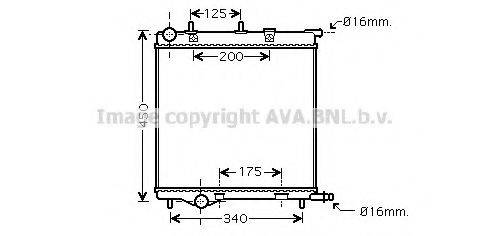 AVA QUALITY COOLING PE2289 Радіатор, охолодження двигуна