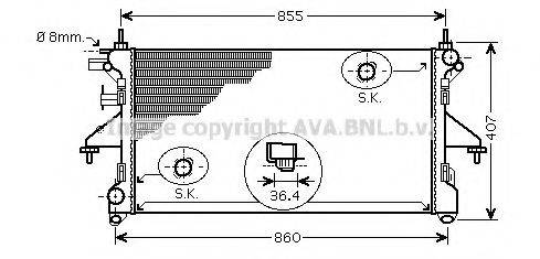 AVA QUALITY COOLING PE2304 Радіатор, охолодження двигуна