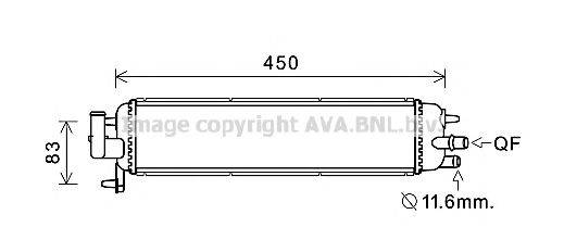 AVA QUALITY COOLING PE2382 Радіатор, охолодження двигуна