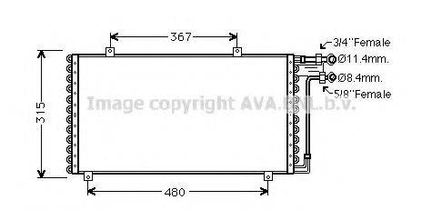 AVA QUALITY COOLING PE5164 Конденсатор, кондиціонер