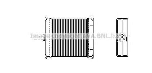 AVA QUALITY COOLING PE6089 Теплообмінник, опалення салону