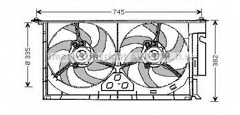 AVA QUALITY COOLING PE7537 Вентилятор, охолодження двигуна