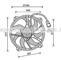 AVA QUALITY COOLING PE7556 Вентилятор, охолодження двигуна