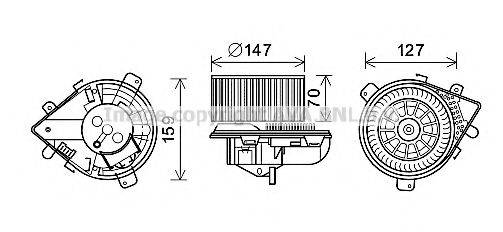 AVA QUALITY COOLING PE8393 Електродвигун, вентиляція салону