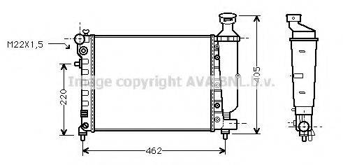 AVA QUALITY COOLING PEA2012 Радіатор, охолодження двигуна