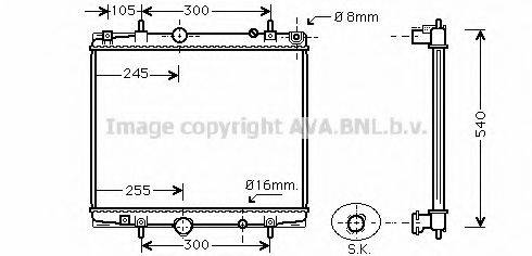 AVA QUALITY COOLING PEA2237 Радіатор, охолодження двигуна