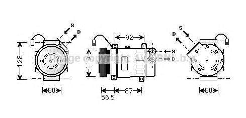 AVA QUALITY COOLING PEK036 Компресор, кондиціонер