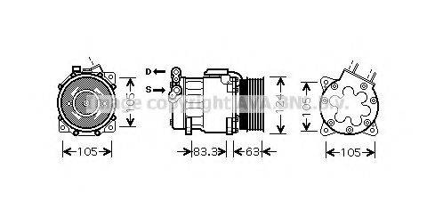 AVA QUALITY COOLING PEK306 Компресор, кондиціонер