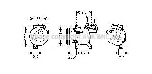 AVA QUALITY COOLING PEK318 Компресор, кондиціонер