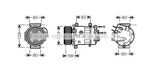 AVA QUALITY COOLING PEK320 Компресор, кондиціонер