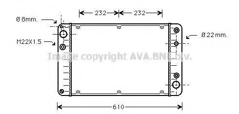 AVA QUALITY COOLING PR2005 Радіатор, охолодження двигуна