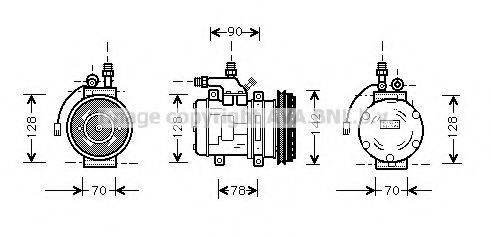 AVA QUALITY COOLING PRK029 Компресор, кондиціонер