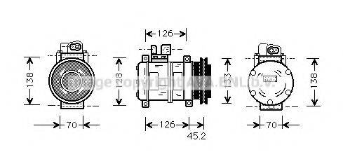 AVA QUALITY COOLING PRK035 Компресор, кондиціонер