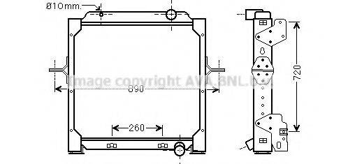 AVA QUALITY COOLING RE2083 Радіатор, охолодження двигуна