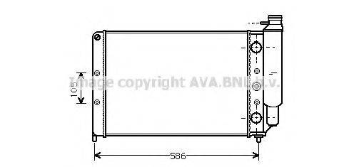 AVA QUALITY COOLING RT2105 Радіатор, охолодження двигуна