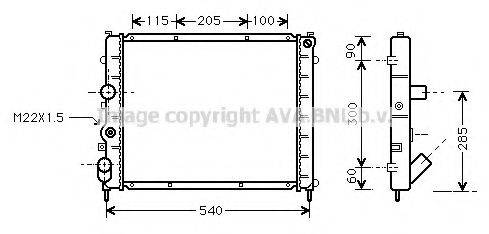 AVA QUALITY COOLING RT2174 Радіатор, охолодження двигуна