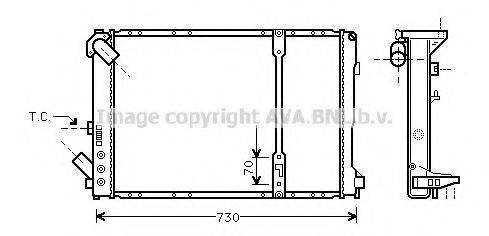 AVA QUALITY COOLING RT2208 Радіатор, охолодження двигуна