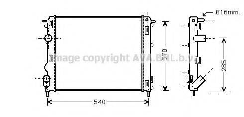 AVA QUALITY COOLING RT2272 Радіатор, охолодження двигуна