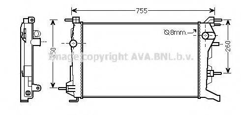 AVA QUALITY COOLING RT2460 Радіатор, охолодження двигуна