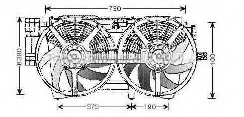 AVA QUALITY COOLING RT7530 Вентилятор, охолодження двигуна