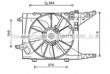 AVA QUALITY COOLING RT7550 Вентилятор, охолодження двигуна