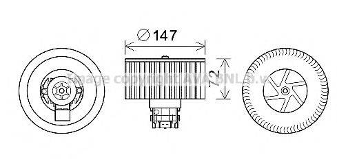 AVA QUALITY COOLING RT8598 Електродвигун, вентиляція салону