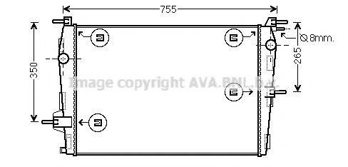 AVA QUALITY COOLING RTA2573 Радіатор, охолодження двигуна