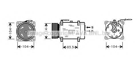 AVA QUALITY COOLING RTK244 Компресор, кондиціонер