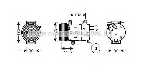 AVA QUALITY COOLING RTK345 Компресор, кондиціонер