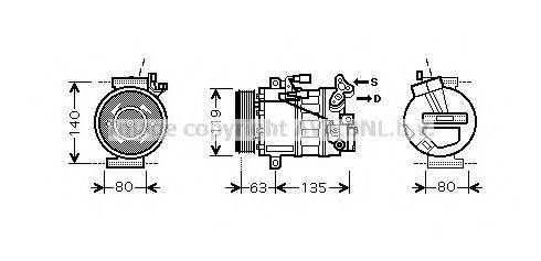 AVA QUALITY COOLING RTK392 Компресор, кондиціонер