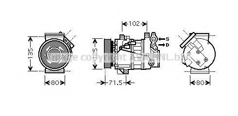 AVA QUALITY COOLING RTK393 Компресор, кондиціонер