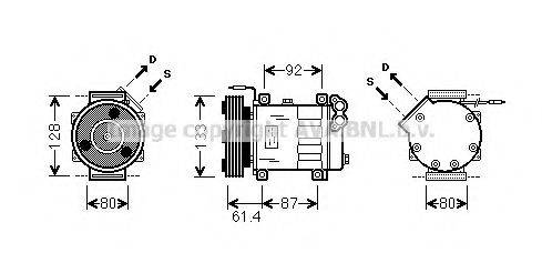 AVA QUALITY COOLING RTK424 Компресор, кондиціонер