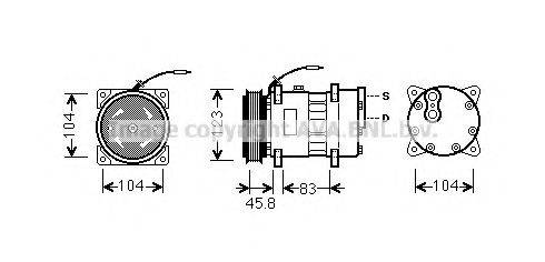 AVA QUALITY COOLING RTK435 Компресор, кондиціонер