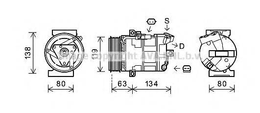 AVA QUALITY COOLING RTK481 Компресор, кондиціонер