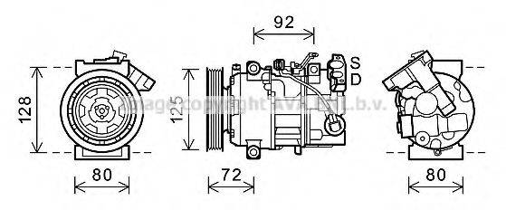 AVA QUALITY COOLING RTK489 Компресор, кондиціонер