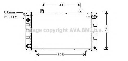 AVA QUALITY COOLING SB2020 Радіатор, охолодження двигуна