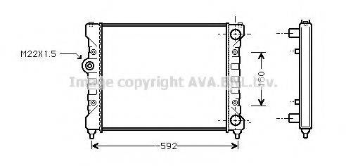 AVA QUALITY COOLING ST2024 Радіатор, охолодження двигуна