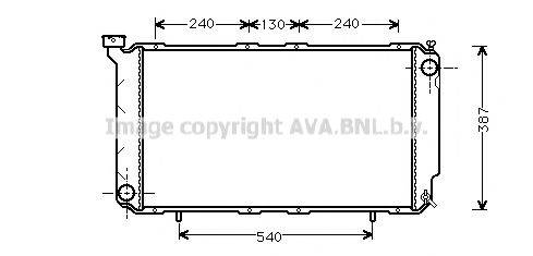 AVA QUALITY COOLING SU2010 Радіатор, охолодження двигуна