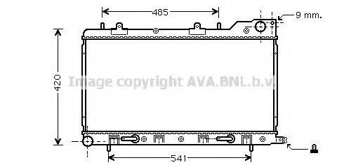 AVA QUALITY COOLING SU2048 Радіатор, охолодження двигуна