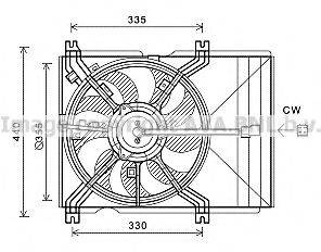 AVA QUALITY COOLING SZ7510 Вентилятор, охолодження двигуна