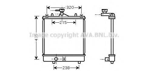 AVA QUALITY COOLING SZA2061 Радіатор, охолодження двигуна