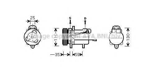 AVA QUALITY COOLING SZAK069 Компресор, кондиціонер